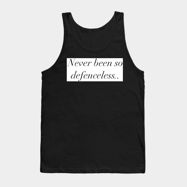 Defenceless design Tank Top by BlossomShop